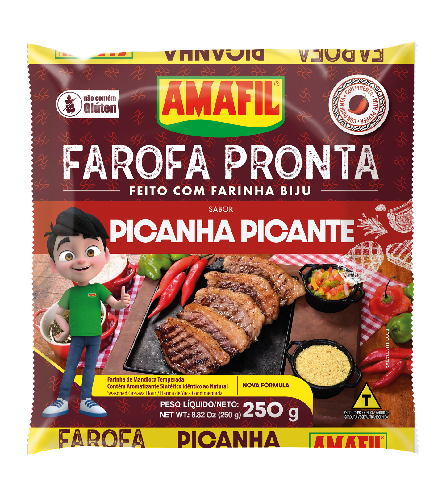 Amafil Farofa Pronta Picanha Picante 250g
