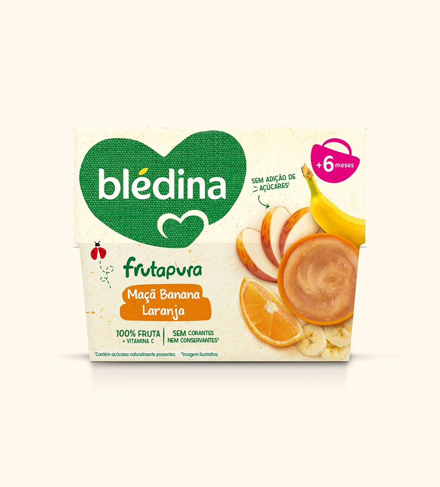 Bledina FrutaPura Maca / Banana / Laranja (4 x 95g)