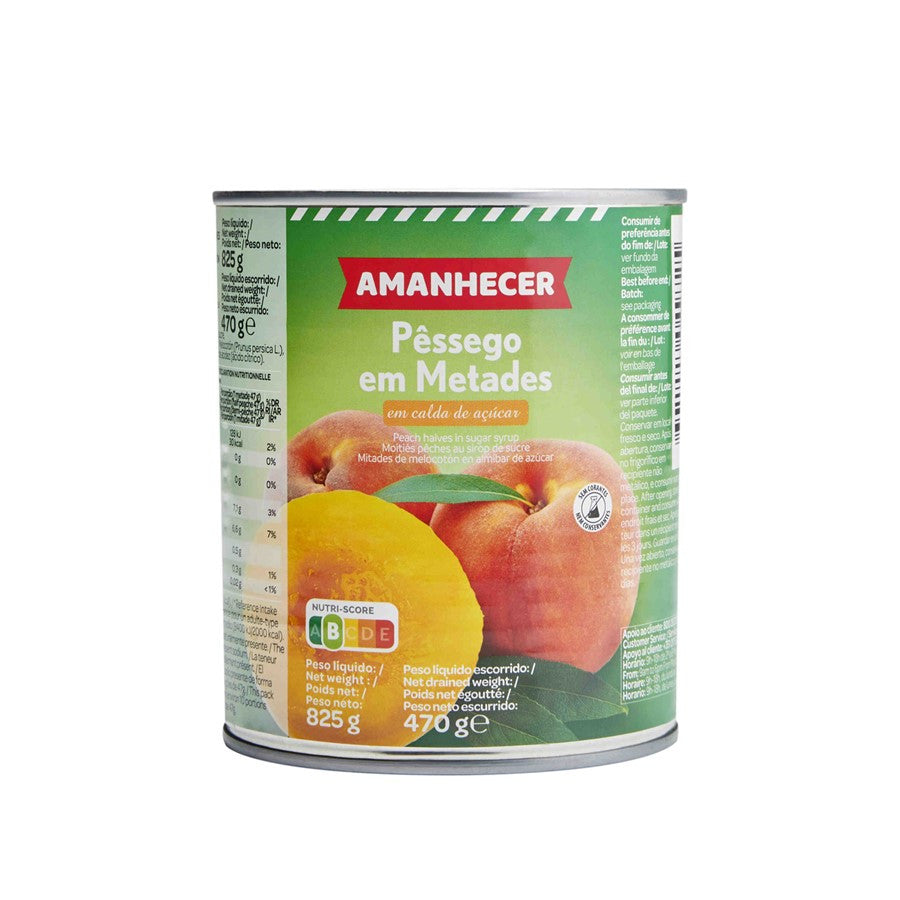 Amanhecer Pessego Metades 825g